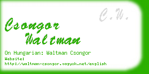csongor waltman business card
